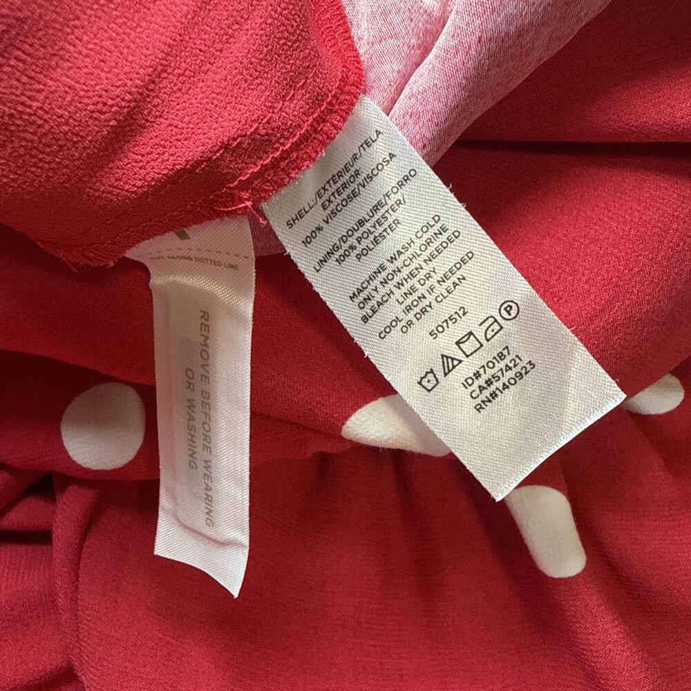 LOFT Sleeveless Jumpsuit Womens Plus 16 Pink Polka Dots Pockets Adjustable NWT - Picture 9 of 14
